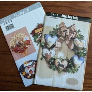 NEW 2 Butterick Wreath Sewing Patterns 4225 & 5861